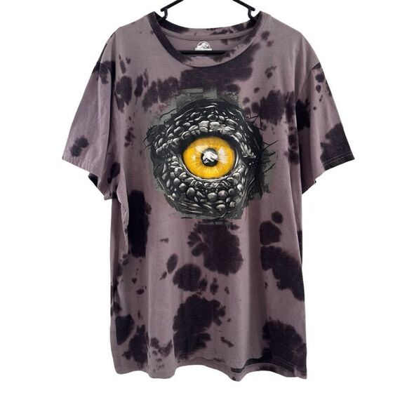 Jurassic World Gray Dinosaur Eye Graphic Tee Short Sleeve T-Shirt Men’s‎ 2XL - Picture 1 of 6